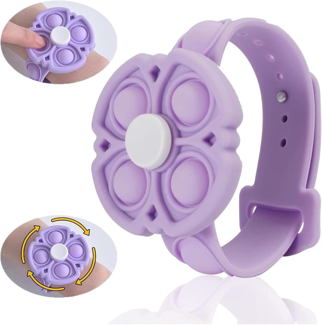 POP it Sensory Fidget Bracelet,Anxiety Stress Relief,Party Favors Kids Toy 3-5,4-8,8-12 Year Boys Girls Gift,Birthday Favors for Kids Christmas Holiday Activity Gift(Purple)