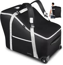 SCTEL Infant Car Seat Travel Bag Backpack for Airplane, Fits Doona Car Seat Stroller and Base, Padded Carseat Cover for Air Travel, Nuna Pipa Car Seat Travel Bag with Wheels