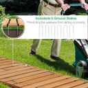 RELIANCER 6' Wooden Garden Pathway,Outdoor Roll Out Cedar Curved Walkway,Patio Path Decorative Garden Boardwalk Walkways,Weather-Resistant Roll Up Beach Wood Road Floor,Wedding Party Pathways