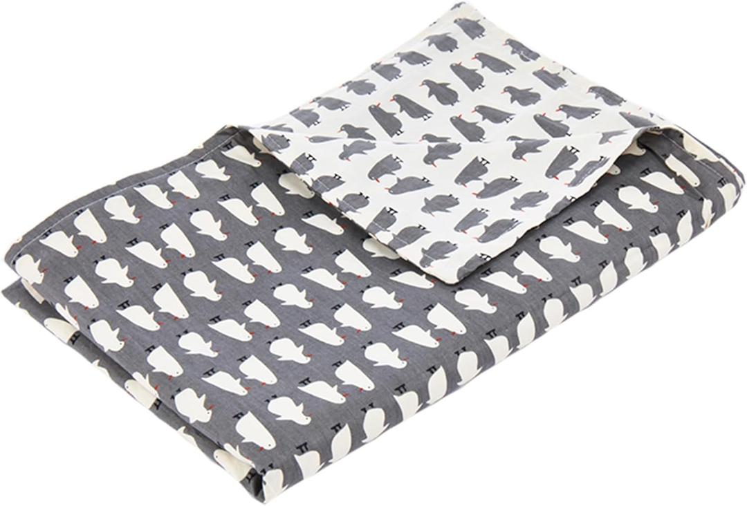 YnM Cotton Duvet Cover for Weighted Blankets (Penguin, 36''x48'')