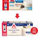 Atkins Creamy Vanilla High Protein Shake, 15g Protein, Low Glycemic, Low Carb and Low Sugar Shakes, Keto Friendly, 12 Vanilla Flavored Protein Shakes (EXP 01/31/26)