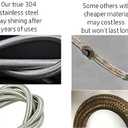 2-Pack Premium Stainless Steel Washing Machine Hoses - 6 FT No-Lead Burst Proof Inlet Supply Lines - 90 Degree Elbow Connection - 10 Year Warranty