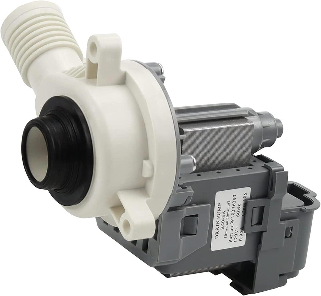 W10276397 Washer Drain Pump for Whirlpool Kenmore Mayt-ag Washing Machine-Replaces WPW10276397VP B40-3A 1874334 AP6018417 LP39710 