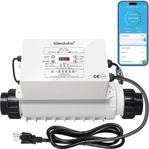 WiFi Salt Chlorine Generator - Westaho Salt Chlorination System with APP Remote Control, USA Titanium Cell, Designed for In-Ground Pools Up to 40,000 Gallons, Smart Monitoring & Real-Time Alerts