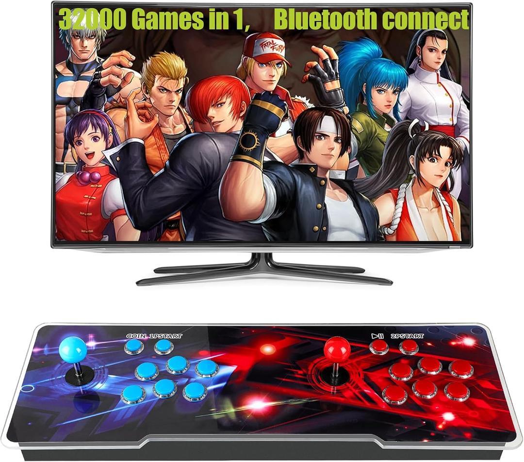 Pandora Box Console 32000 Arcade Games in 1,Retro Game Machine for TV PC Projector, Supports Up to 4 Players, Full HD Output, Search, Save, Hide, Favorites List