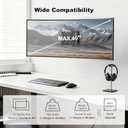Monitor Wall Mount for 1749 Inch Ultrawide Screens,Heavy Duty Monitor arm up to 44 lbs with Swivel,Tilt & Rotation,VESA 75x75 & 100x100,Black