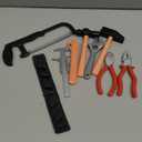 14 Pcs Kids Toy Tool Set Construction Party Supplies Plastic Pretend Play Accessory for Boys with Screwdrivers Pliers Axes Saws(Type A)