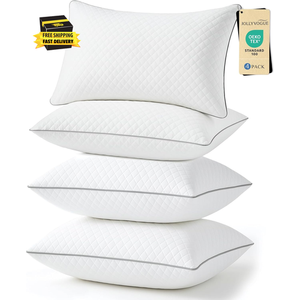 Pillows Queen Size Set of 4, Oeko-Tex Certified Bed Pillows for Side and Back