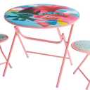 DreamWorks Trolls 3 Piece Foldable Round Table and Chair Set, Ages 3+