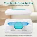 Baby Wipe Warmer with 16-Level Precision Heating, Portable USB-Powered Wet Wipe Warmer, Auto-Lift Spring Wet Wipes Dispenser, Gentle 45-60 Diaper Wipes Warmer for Diaper Changes, Home & Travel Use