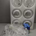 KCO 6-Light Globe Sputnik Chandelier Milk Glass Modern Gold Chandelier Light Fixture Mid Century Sputnik Chandeliers Pendant Lighting Brushed Brass Chandelier (Gold+White)