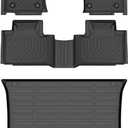 All Weather Car Floor Mats & Cargo Liner for Grand Cherokee 2016-2021/ Grand Cherokee WK 2022 (Not for L) Custom Fit Full Set Accessories - Black