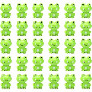 200 Pack Mini Green Plastic Frogs, Small Frog Figurine Tiny Frogs to Hide Fairy Garden Miniature Dollhouse Home Decor Frog Decorations