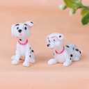 Bygytyo 102 Pieces Mini Animals Dog Miniature Figurines, Fairy Garden Miniature Moss Landscape DIY Terrarium Crafts Ornament Accessories Office Home Decor Gift, White