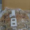 NIKKY HOME Rustic Farmhouse Wood Wall Clock - 12 Inch Battery Operated Silent Non Ticking Distressed Wooden Shiplap Clock for Kitchen, Living Room, Bedroom, Bathroom