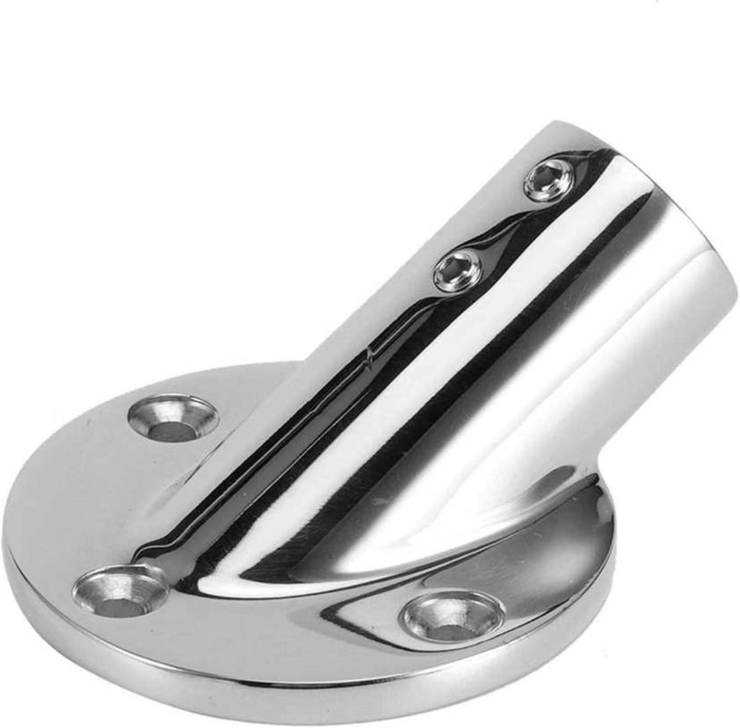 Heavy Dudy Marine Boat Round Base，316 Stainless Steel Yacht Hand Rail Fitting Rail Tube Stanchion Base Column Accessories