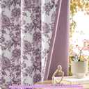 Purple Floral Curtains 72 Inches Long 2 Panels for Bedroom Girls Room Grommet Room Darkening Curtains Thermal Insulated Noise Reduction Romantic Lavender Flower Patterned Drapes Garden Nursery, 52x72