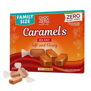 ChocZero Sugar Free Caramels - Keto Caramel Candy - All Natural, Classic Candies - Low Carb Snack (9oz Box) (9 Ounce (Pack of 1)), Best By: Aug 16 2026