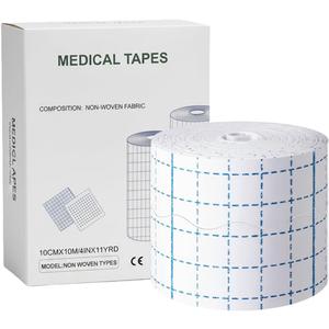 Stretch Adhesive Bandage Wrap, 4" x 11 Yard Soft Fabric Breathable Medical Tape | Flexible Non-Woven Gauze Cover for Tattoo Care & Wound Dressing, Skin-Friendly Roll