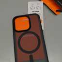 TORRAS Stronger Magnetic for iPhone 14 Pro Case, 12 FT Military Grade Drop Tested, Compatible with MagSafe, Slim Protective Matte Silicone for iPhone 14 Pro Phone Case, Translucent Back/Black Edge