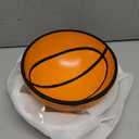 Reallnaive 1 Pcs Basketball Shaped Snack Bowl Basketball Serving Tray Reusable Charcuterie Bowl Resin Appetizer Serving Dish for Candy Chip Popcorn Sport Birthday Party Decoration Tailgate Dinner, 7.87 x 5.91 x 3.54 inches