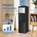 Hot & Cold Water Dispenser, Top Loading Water Cooler Dispenser for 3 or 5 Gallon Bottles, 3 Temperatures with Hot, Room & Cold Spouts, Child Safety Lock, Water Machine for Home/Office