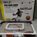 SKLZ Pro Mini Indoor Basketball Hoop with Ball, Over the Door, Shatter-Proof Backboard, Spring-Action Break-Away Steel Rim, Great for Home, Dorm Room, and Office, Missing Net