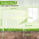 KANEODOT Metal Garden Fence 3 Panels, Total 9ft (L) x 36in (H) Heavy-Duty Dog Fence Outdoor for Yard, Patio, Landscape, Backyard with Ground Stakes for Soil and Anchors for Concrete, White