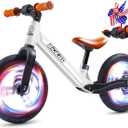 Ridego 12 Inch Balance Bike for Kids 2-4 Year Old,Lightweight Kids Bike with Adjustable Seat, Push Bicycle with Air Rubber Tires，Ride-on Toys Birthday Gift