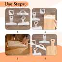 Router Templates, 4pcs Acrylic Charcuterie Board Handle Template, LYMOI Clear Cut Board Thick Handle Template, Angled Curvy Tracing Stencils Cut Guide Tools for Kitchen Woodworking. (Style 1)