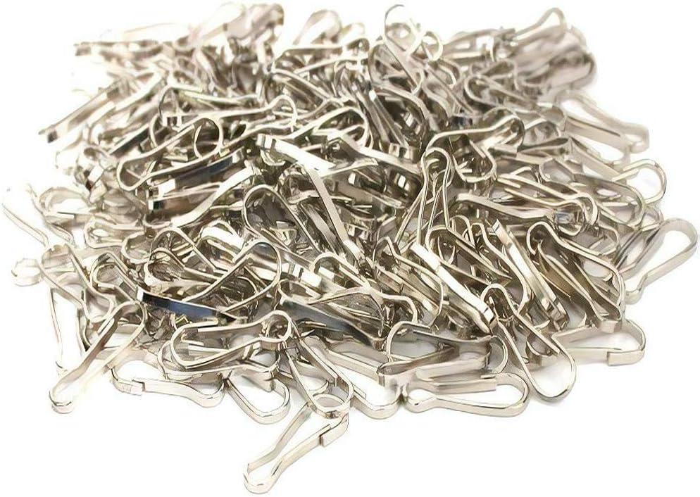 200Pcs Durable Metal Lanyard Hooks DIY Jewelry Basics Hooks Zipper Pull Id Card