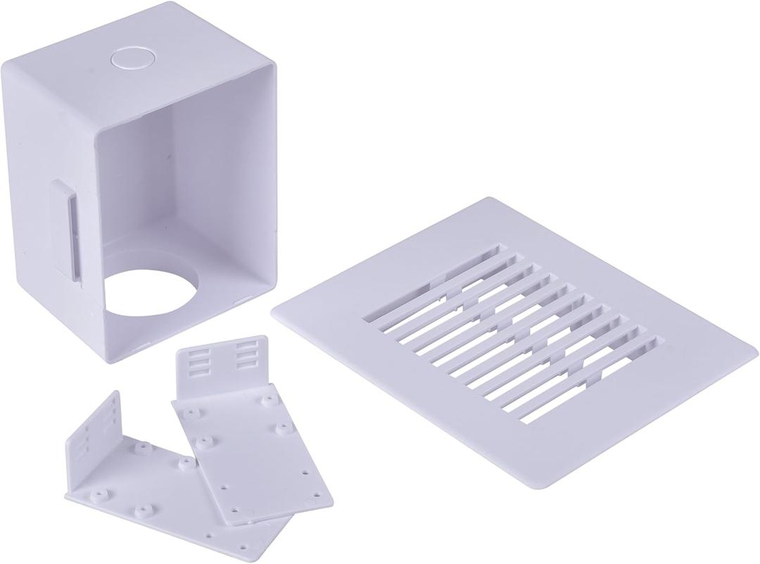 Oatey 39260 Wall Box with Plastic Louvered Faceplate Air Admittance Valve, White