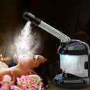 Kingsteam Facial Steamer - Ozone Steamer with Extendable Arm - Professional Nano Ionic Facial Steamer for Deep Cleaning - Portable for Personal Care Use at Home or Salon (Black)