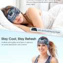 MUSICOZY Sleep Headphones Bluetooth Headband, Wireless Sleeping Headphones Music Sport Headbands, Long Time Play Sleeping Headsets Built-in Thin Speakers, Skulls Design for Sleeping Yoga