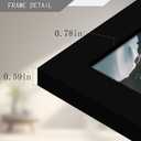 Picrit 9x12 Picture Frame Set of 4, Made of High Definition Real Glass, Display 6x8 with Mat or 9x12 without Mat, Photo Frames for Wall Mounting or Table Top Display, Black