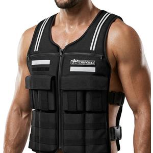 Adjustable Weighted Vest for Men Women (2-40LB), Soft Silicone Counterweight-providing a snug,comfortable fit,Removable & No-Bounce Design, Rucking, Running, Strength Training, Gym, with Reflective Strip