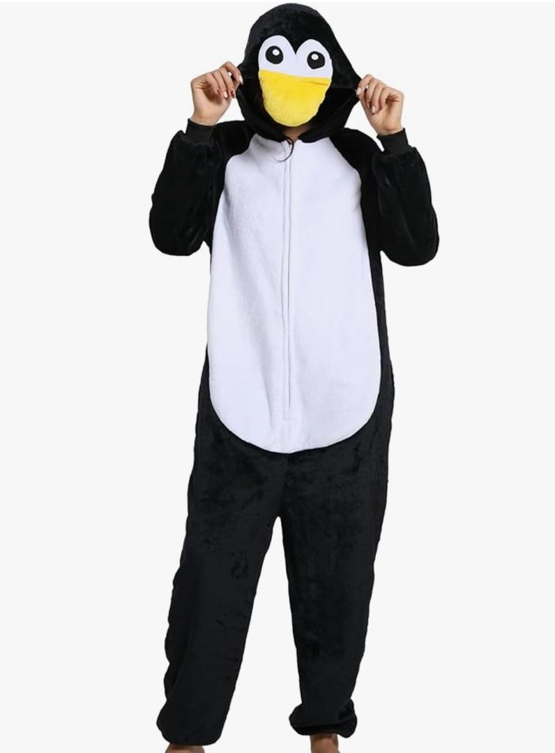 Unisex Adult Animal Onesie Pajamas, Men Women Flannel Halloween Cosplay Costume M Unisex Adult Animal Onesie Pajamas, Men Women Flannel Halloween Cosplay Costume M
