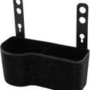 Universal 7.9" Length 3.5" Width 3.1" Height Car Can Hanging Bin Plastic Rhinestone 1 Pc with Hook Black