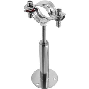 Pipe Supports, Stainless Steel Adjustable Pipe Bracket, Wall & Ceiling Mount, Silver (32-34mm/1.26-1.34'')