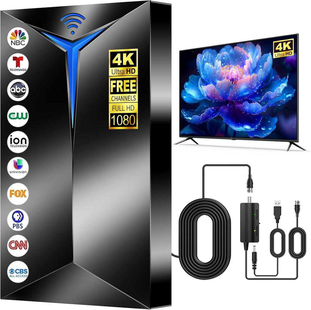 2026 Upgraded TV Antenna Indoor Outdoor for Local Channels