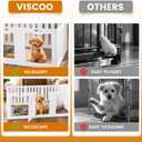 VISCOO Clear Acrylic Indoor Dog Playpen, 10 Panels 24" H, Puppy Playpen