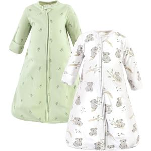 Hudson Baby Unisex Baby Cotton Long-Sleeve Wearable Sleeping Bag, Sack, Blanket (White, S)