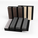 Elvone 4PCS Sample Wood Wall Panels, 3D Fluted Sound Absorbing Slat Wall Paneling, Wood Finish Sound Proof for Wall and Ceiling，4 Colors