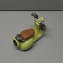 Scooter for Labubu, Scooter Toy with Light and Music, Have a Seat for Labubu Accessories, Mini Electric Doll Scooter Interactive Decor Desktop Ornaments (Green)