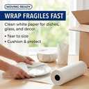 BOX USA Packing Paper Roll 1440'L x 18"W - 1,000 Sheets 17 Long Equivalent - Large White Newsprint for Shipping, Packaging, Storage and Moving Supplies