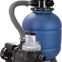 XtremepowerUS High-Flo Sand Filter Pump System 12" Filter Tank 10,000 Gallons for Above Ground Pool 3/4HP Pool Pump 2400GPH Flow
