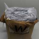 Wonderful 3 Pieces Fluffy Faux Rabbit Fur Comforter Set King Size, Dark Gray Plush Fuzzy Bedding Set, Animal Stripes Design Warm Soft Comforter Bedding Set for All Season,104"x94" (Striped-grey)