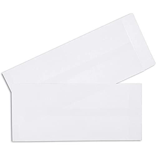 Juvale #14 Business Mailing Envelopes - 11.5 x 5 in, 50 Count, White, 120gsm Paper - Mailers for Cash Envelopes & Policy Documents