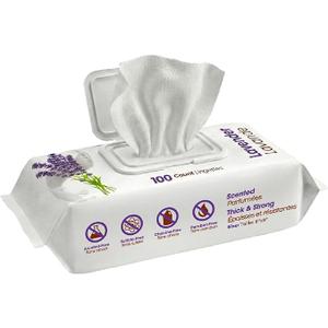 Best Pet Supplies 8" x 9" Large Dog Wipes - Cleaning and Deodorizing for Paws and Coat - Gentle Formula with Lavender Vitamin E for Puppies and Cats - 100 Count, 4 Packs