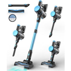 UML0 N8 Cordless Vacuum Cleaner,Lightweight Stick Vacuum with Powerful Suction,2200mAh Battery,40 Mins Runtime, Self-Standing,Rechargeable Vacuum Cleaners for Home Hardwood Floor Pet Hair